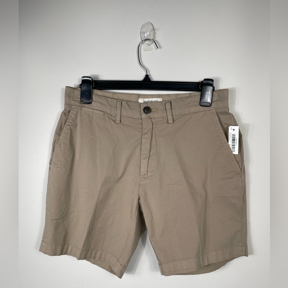 Goodthreads Mens Khakis Shorts Slash Pockets Flat Front Cotton Size 28W NWT